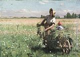 Paul Peel Canvas Paintings - The Meadow Lark